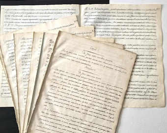 Pages anciennes Philosophia 1881 lithographie manuscrite latin antique paper vintage ephemera decor