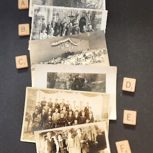 Photo antique en noir & blanc. Carte postale photographique début 20e siècle