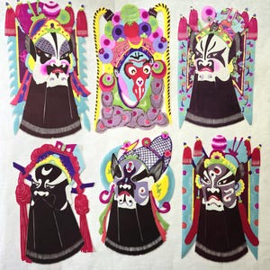 Vintage Chinese Paper Cut. Chinese Opera Character Cut-out