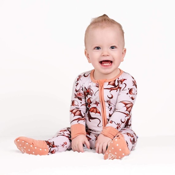 Dragon Bamboo Baby Pajamas Bamboo Zippered Sleeper Dragon Nursery Dragon Zippy Baby Rompers Dragon Pajama Dragon Clothing Etsy Canada