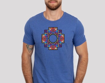 Chakana Shirt, Andean Cross T-Shirt, Incan Cross T-Shirt, Sacred Geometry Shirt, Chakana Tee, Metaphysical T-Shirt, Yoga Shirt, Shaman Shirt