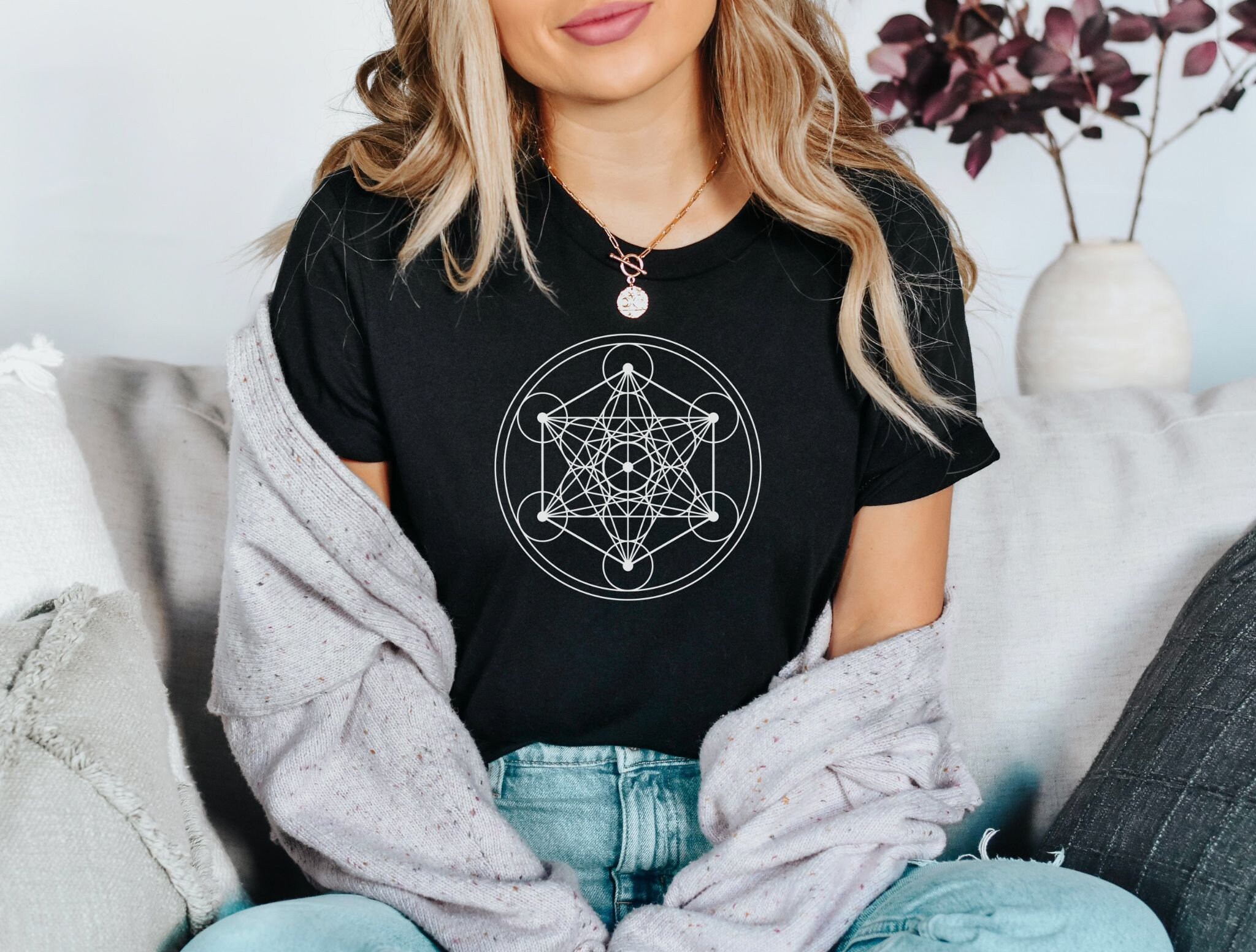 Metatron Cube Shirt, Metatron's Cube Tshirt, Sacred Symbol Tshirt