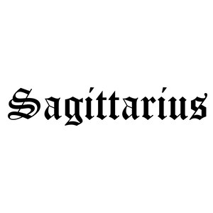 Gothic Font Sagittarius