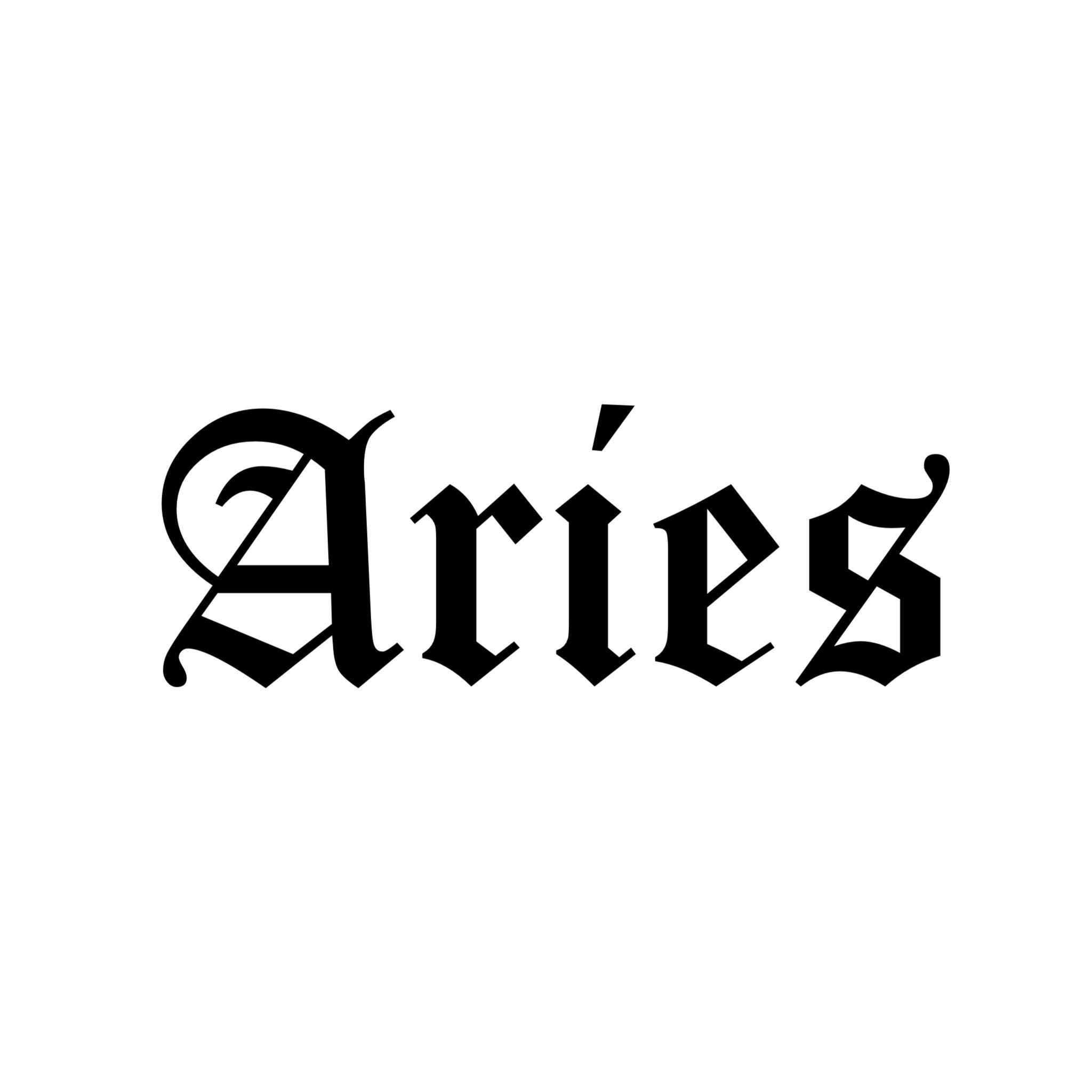Sternzeichen Widder Gothic Schrift Digitale Stickdatei