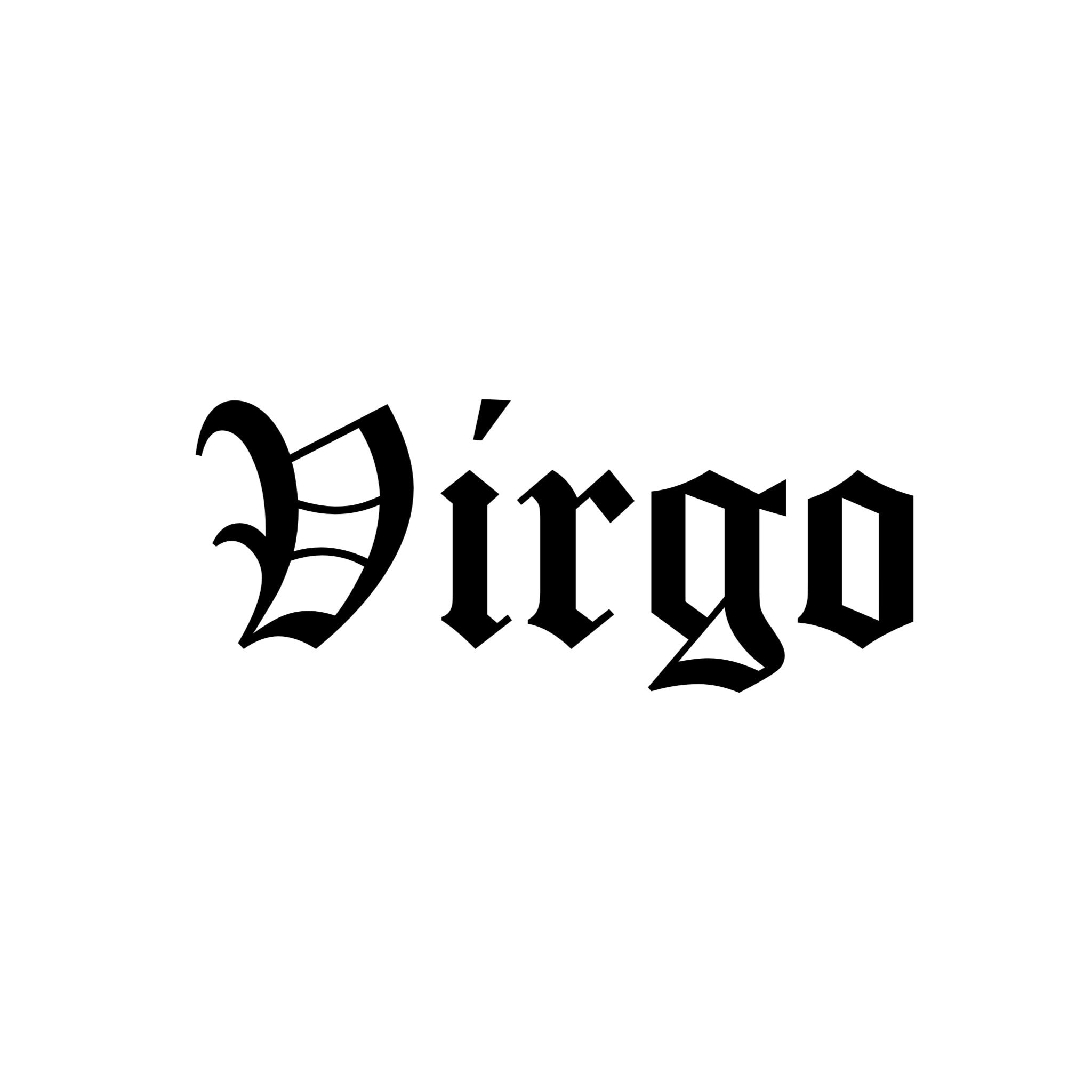 Gothic Font Virgo - Etsy