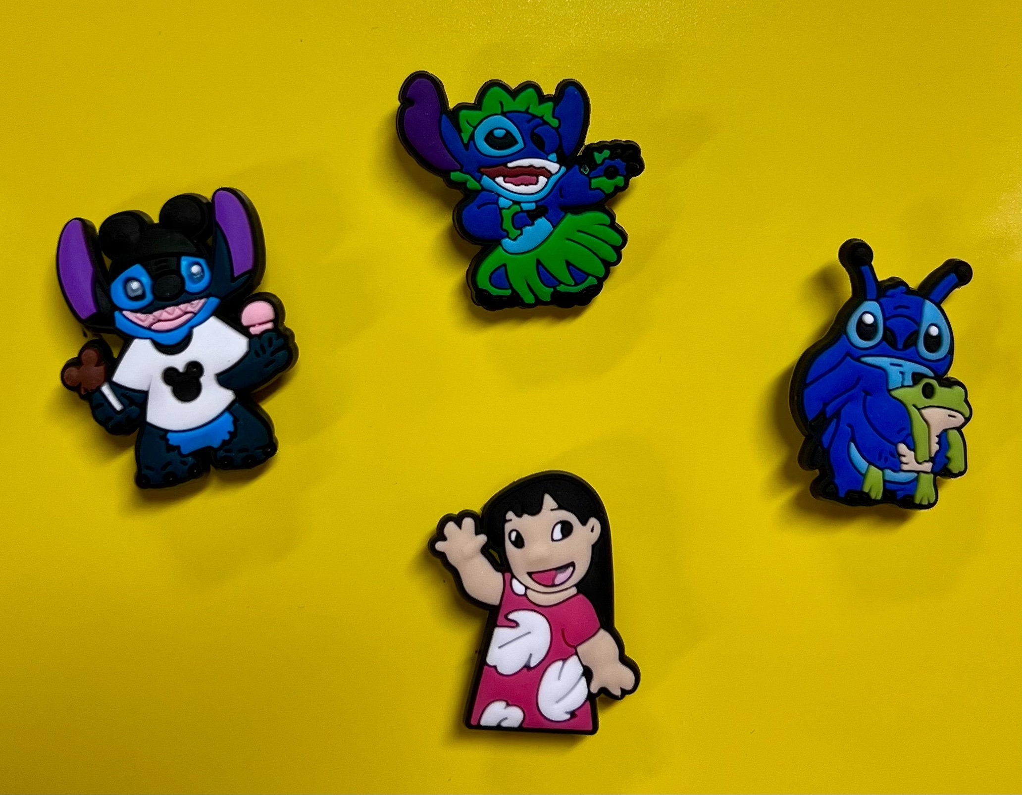 Cartoon Stitch croc charms 10pc lot/ Ind. adorable charms for your
