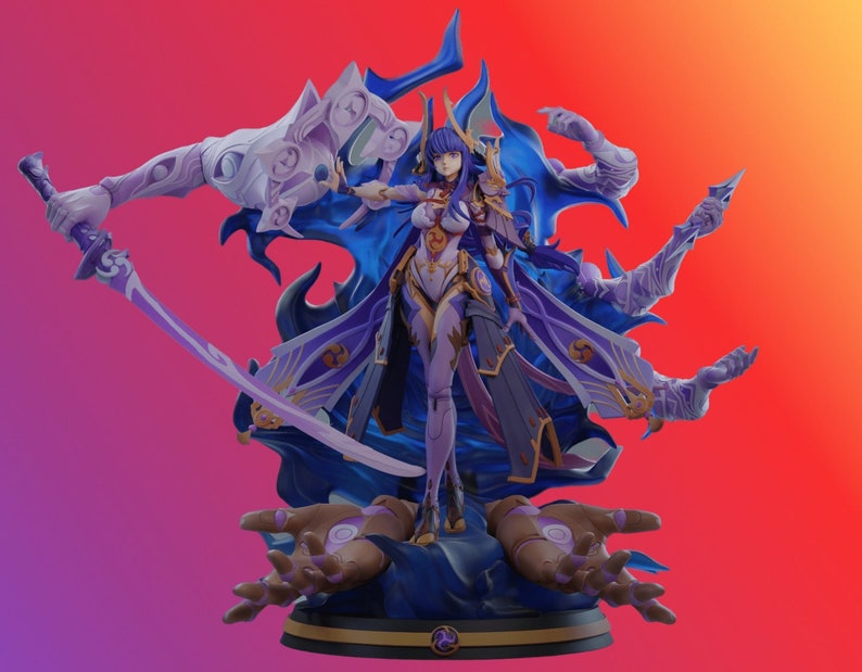 Raiden Shogun Boss Genshin Impact STL 3d Print Files Etsy