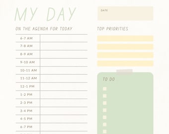 Printable Daily Planner - Etsy