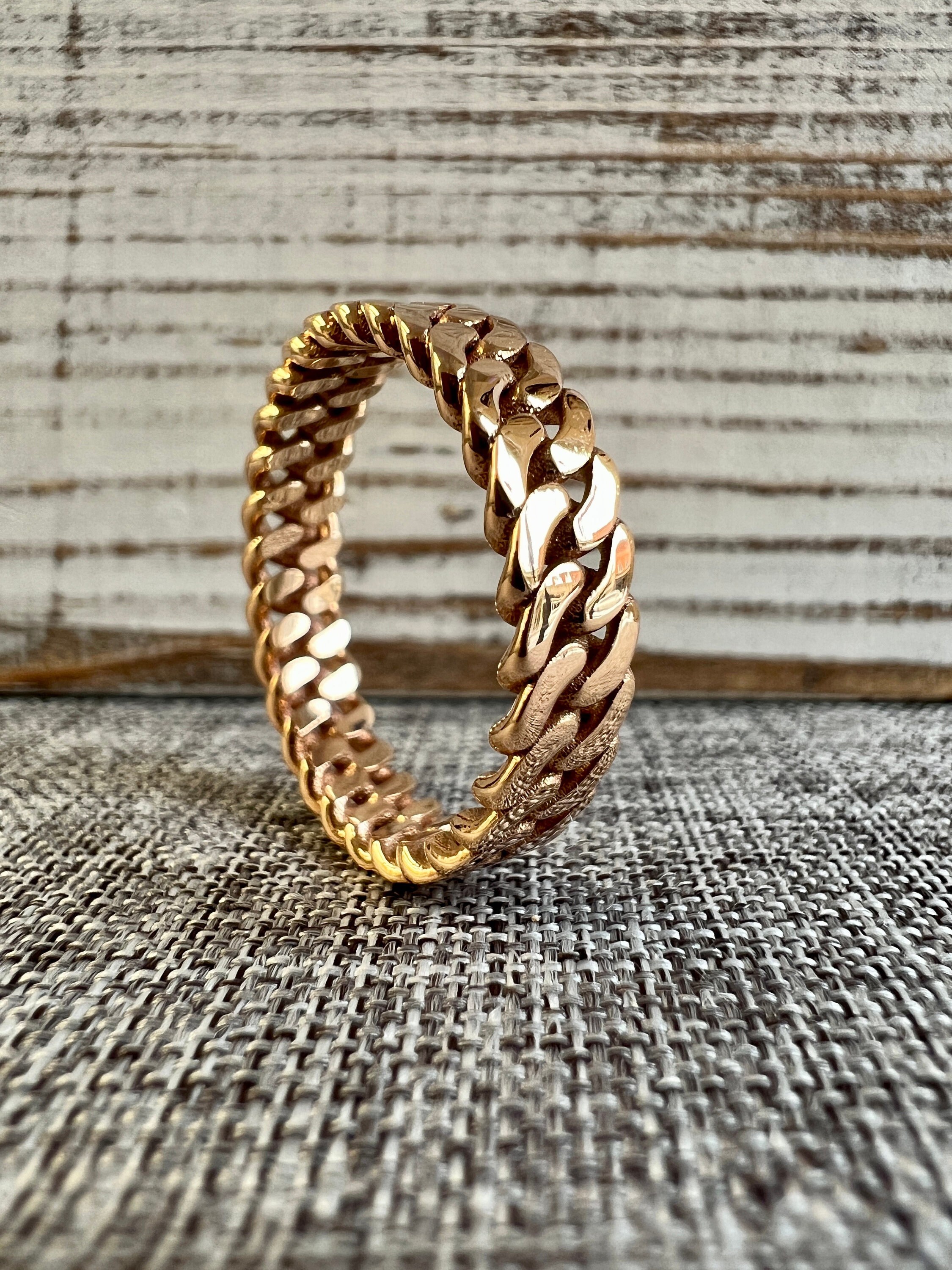 Rose gold cheap cuban ring