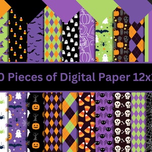 12&quot; x 12&quot; Digital Papers (Halloween)