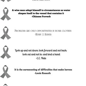 Brain Cancer Motivational Chemo Countdown