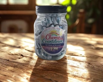Frasco de cuenta regresiva para la quimioterapia de guerreros del cáncer de ovario – Citas bíblicas