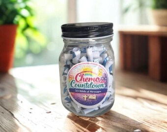 Frasco de cuenta regresiva para la quimioterapia de los guerreros contra el cáncer de colon – Citas bíblicas