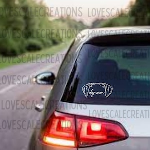 Car Decals| Cute Car Decals | Dog Mom/Dad 50 Dog Ear Styles Dog Lover Decals Custom Dog Ear Car Decals Personalized