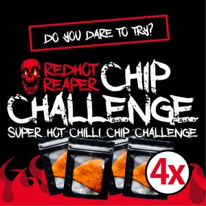 4X Carolina Reaper Chilli Chip Challenge: World&#39;s Hottest Tortilla