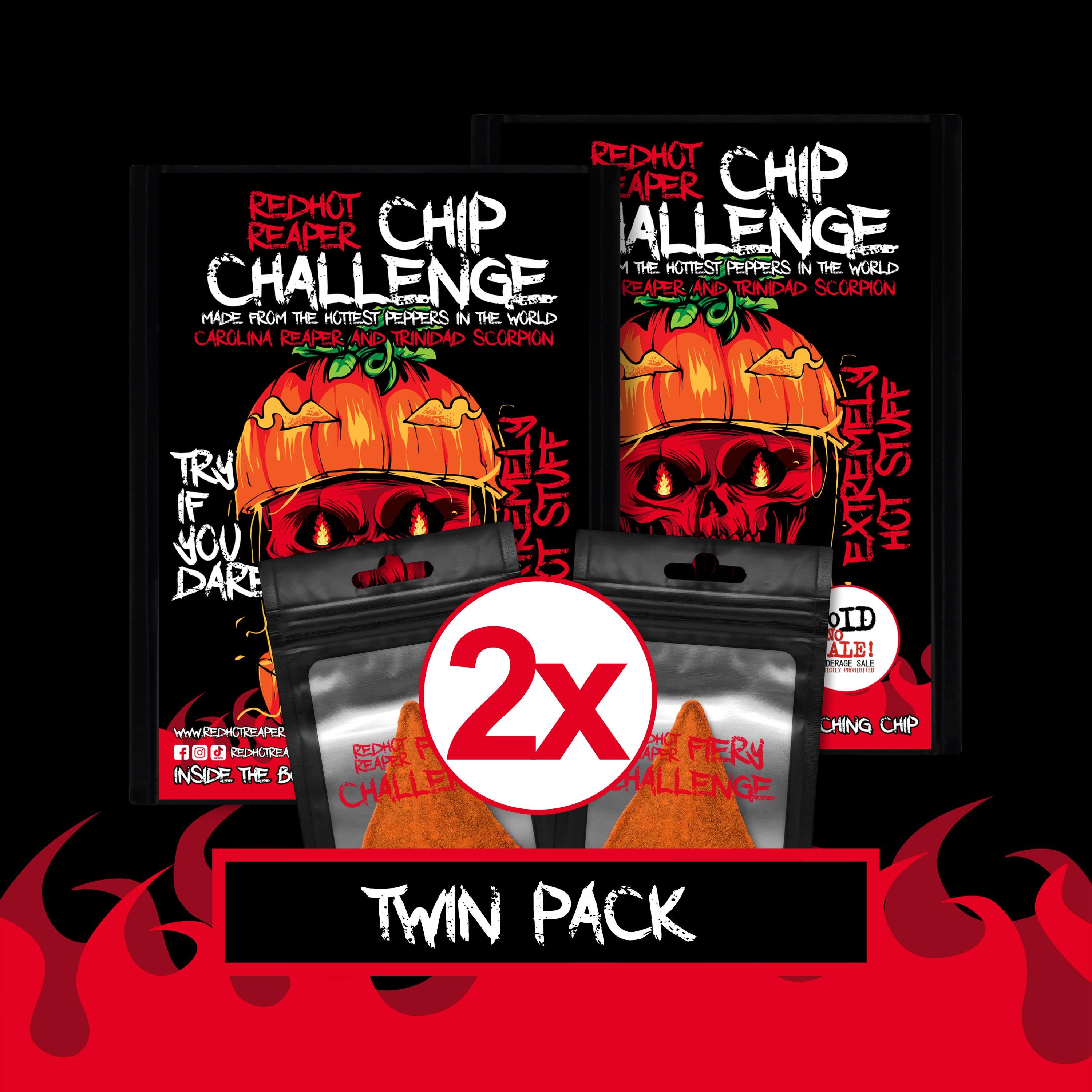 2X One Chip Challenge: World's Hottest Tortilla Chip Extreme Spicy