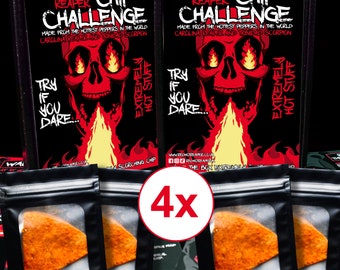 4X CHIP CHALLENGE - world's hottest tortilla chilli chip carolina reaper extremely hot one chip