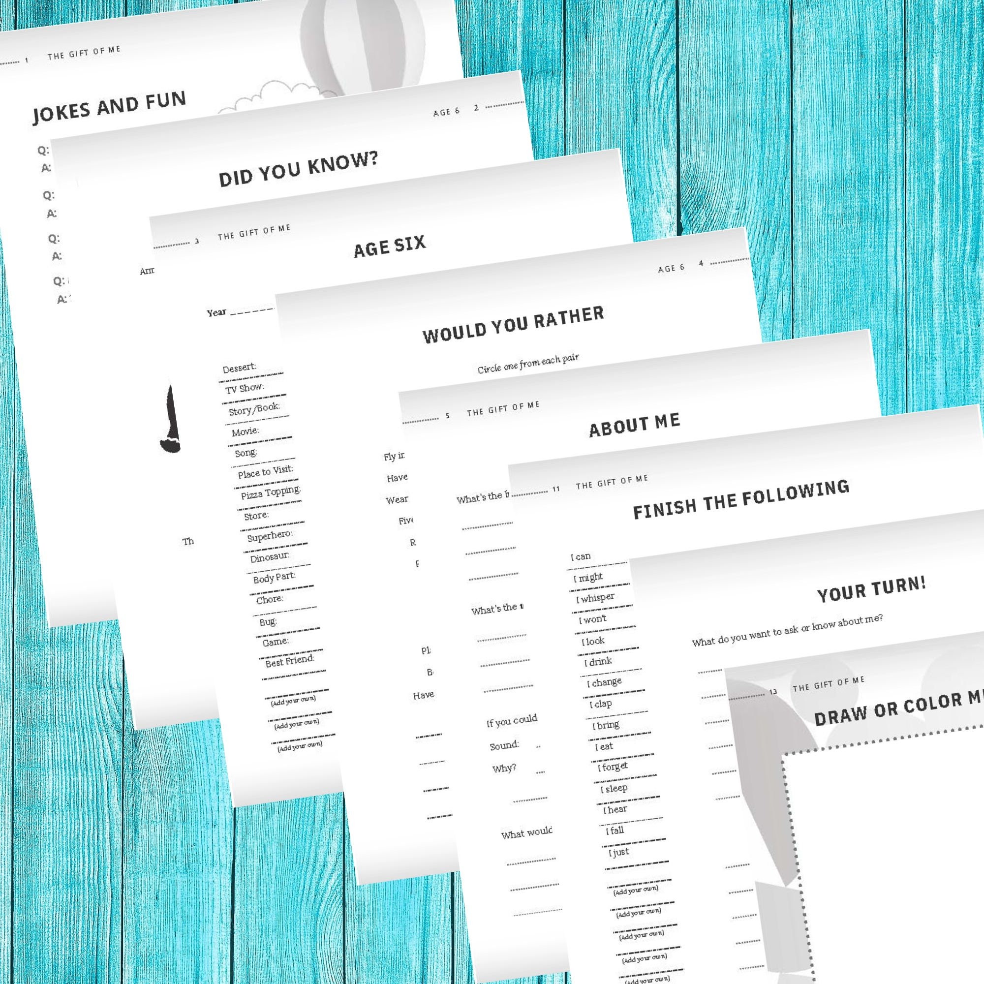 Printable Journal for Kids, Age 9, Fun Pages, Kids Activities, Would ...