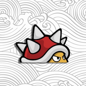 Spiky Turtle Peeker Sticker