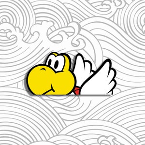 Vliegende Schildpad Peeker Sticker (2 Stijlen)