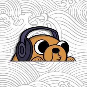 Stretchy Dog Peeker Sticker