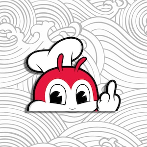 Red Bee Flippin Peeker Sticker