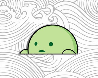 Little Green Guy Peeker Sticker