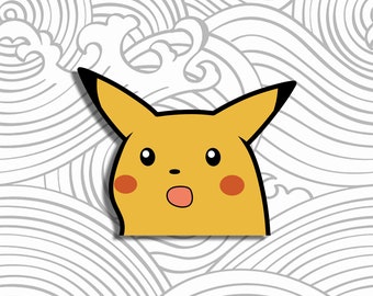 Surprised Yellow Mouse Peeker Sticker