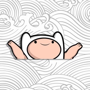 Buff Baby Peeker Sticker