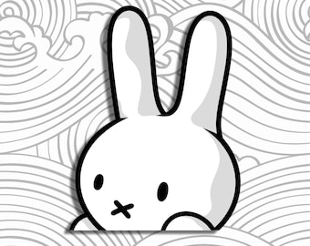 Rabbit Peeker Sticker