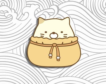 Gato en una bolsa Pegatina