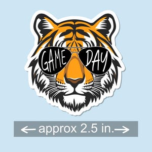 Water Resistant Mascot Game Day Sticker | Panthers | Tigers | Bulldogs | Lions | Eagles | Bears | Water Bottle | Laptop | Notebook Sticker Tiger