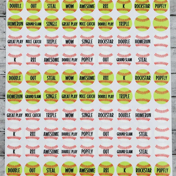 90 Waterproof Vinyl Helmet Achievement Stickers Refill Pack | Softball | Baseball | Motivation | Award stickers