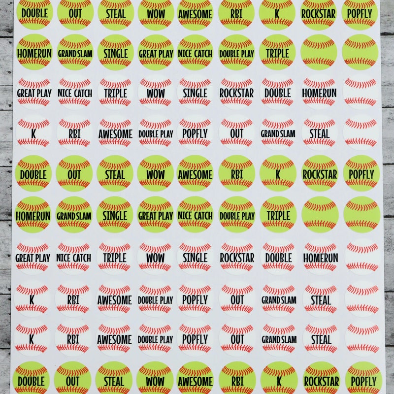 Baseball Stickers - Etsy