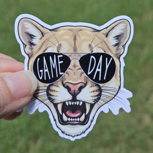 Water Resistant Mascot Game Day Sticker | Panthers | Tigers | Bulldogs | Lions | Eagles | Bears | Water Bottle | Laptop | Notebook Sticker image 9