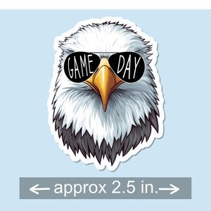 Water Resistant Mascot Game Day Sticker | Panthers | Tigers | Bulldogs | Lions | Eagles | Bears | Water Bottle | Laptop | Notebook Sticker Eagle