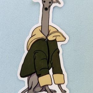 Long neck Whippet Dog vinyl waterproof sticker
