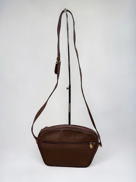 Vintage Gucci Brown Leather Crossbody Shoulder Bag - image 2