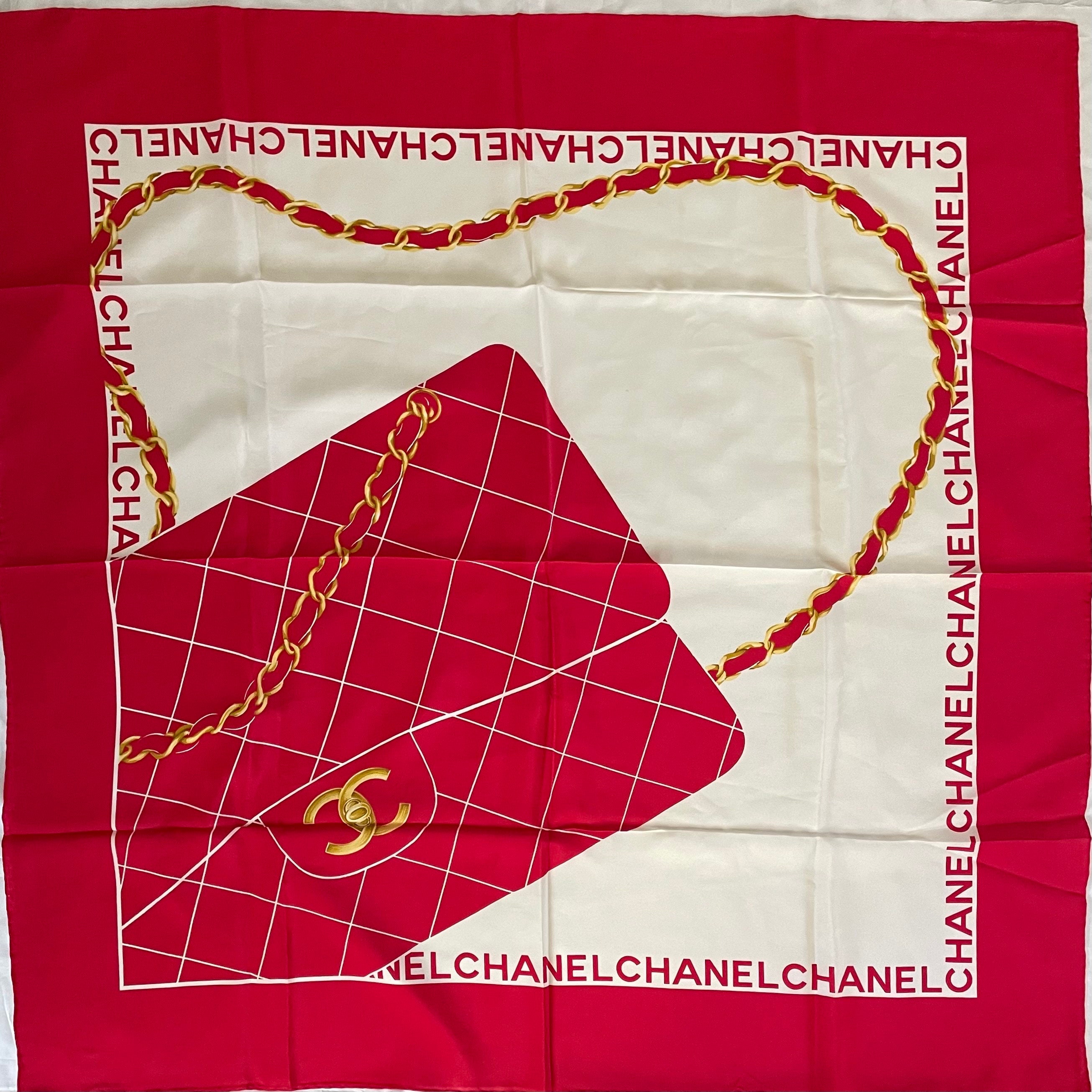 CHANEL シャネル　ヴィンテージ　シルク　スカーフ　レッド 中古・古着通販】CHANEL (シャネル) シルクスカーフ レッド