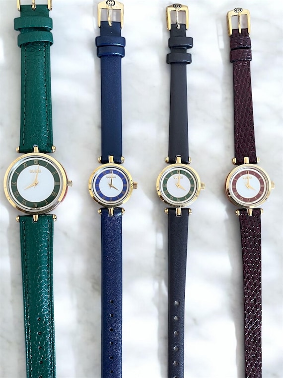 Gucci Vintage Watch - Sherry Line, Available in Green, Navy
