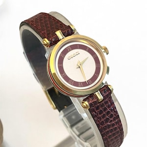 Vintage Gucci Watch – Sherry Line, Burgundy Leather Strap