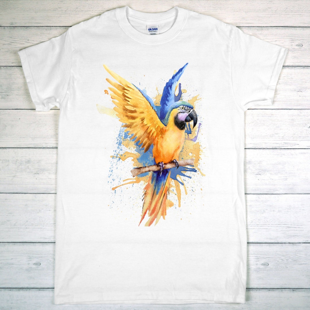 Blue and Yellow Macaw Shirt, Blue and Yellow Macaw, Blue Macaw Gift ...
