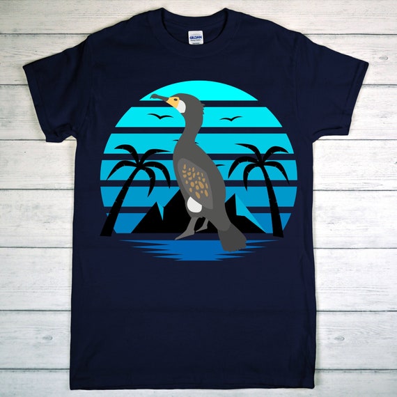 Gannet Bird T-Shirt Ornithology Black Drawing Tee Shirt Gannet Bird T-Shirt Ornithology Black Drawing Tee Shirt