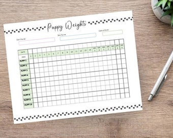 Puppy Weight Chart for Newborn Puppies, Whelping, Dog Birth