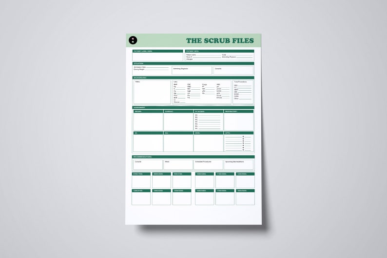 SBAR Nursing Report Sheet/Nurse Brain Template image 4