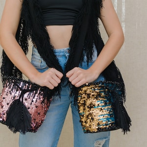 Wayuu kolumbianische Tasche | Schwarze Umhängetasche | Gewebte Umhängetasche | Mochila-Tasche | Gehäkelte Geldbörse | Wayuu Beuteltasche | Wayuu Umhängetasche