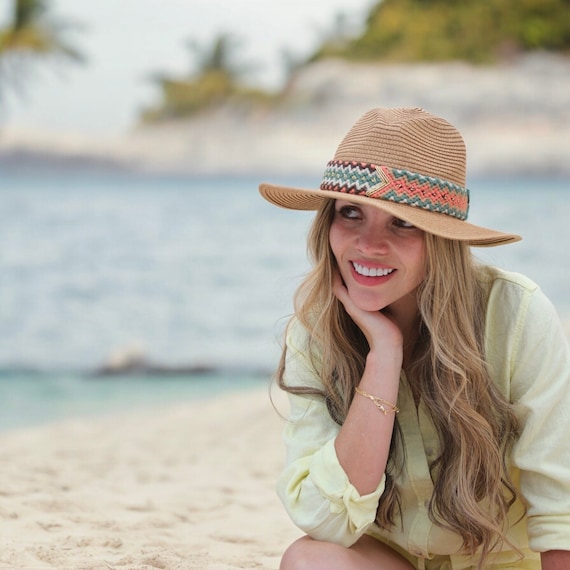 Colorful Straw Hat, Handmade Women display picture 1