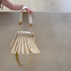 Wayuu kolumbianische Strohtasche | Beige Umhängetasche | Gewebte Umhängetasche | Mochila Tasche | Gehäkelte Geldbörse | Wayuu Beuteltasche | Wayuu Umhängetasche