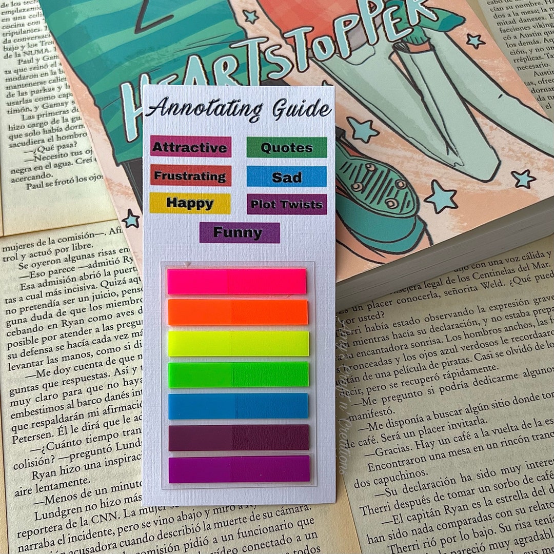 Book Annotating Guide Book Tab Annotating Guide Annotation Etsy
