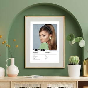 Ariana Grande Positions Album Cover Poster Art Ariana Grande Music Lover Gift for Girls Print College Dorm Wall Art